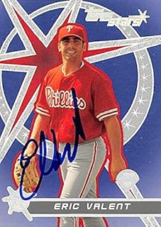 Sports Memorabilia Autograph Warehouse 244551 Eric Valent Autographed Baseball Card - Philadelphia Phillies, FT 2001 Topps Stars - No. 164