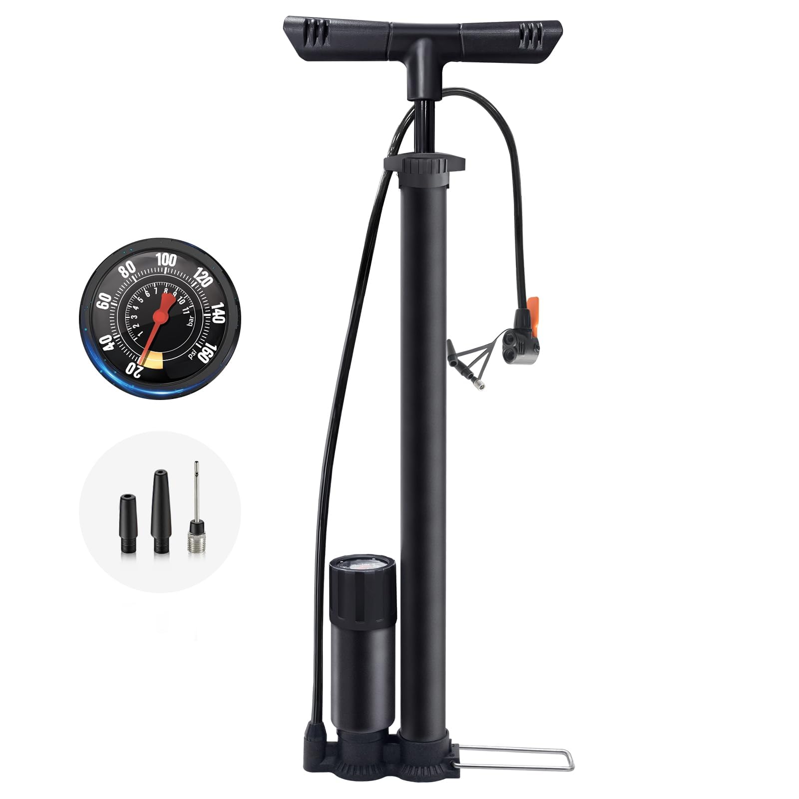 Amazon | Northdeer 自転車空気入れ フロアポンプ エアケージ付