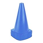 Fragraim 9 Inch Plastic Training Traffic Cones, Sport Cones, Agility Field Marker Cones for Soccer Basketball Football Drills Training, Outdoor Activity or Events - 12 Pack, Green