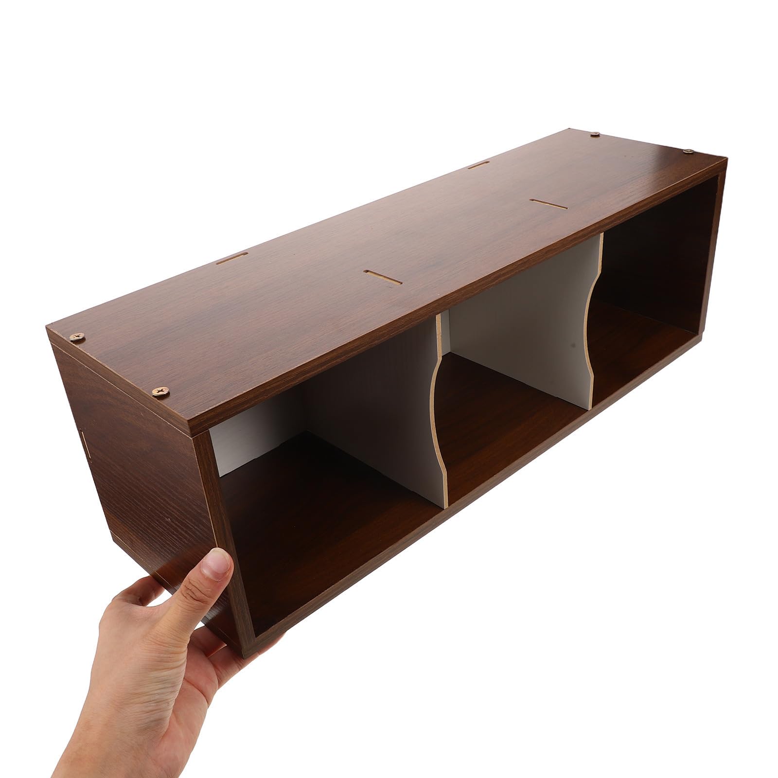 Amosfun Scaffale per Vinili e Dischi da Gioco in Legno a Struttura Componibile, Finitura Opaca, Salvaspazio e Accesso Facile per Zona Lettura e Soggiorno