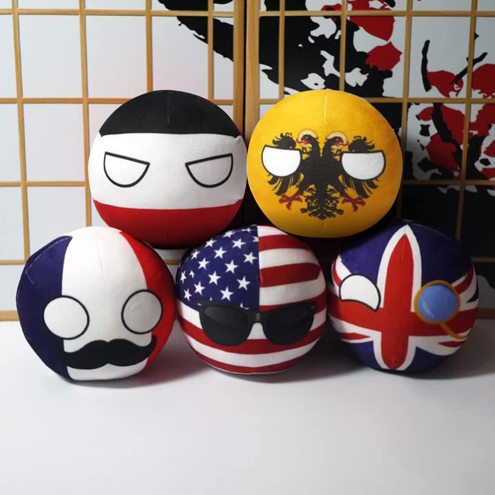 Polandball Plushies Countryball USSR USA France Russia UK