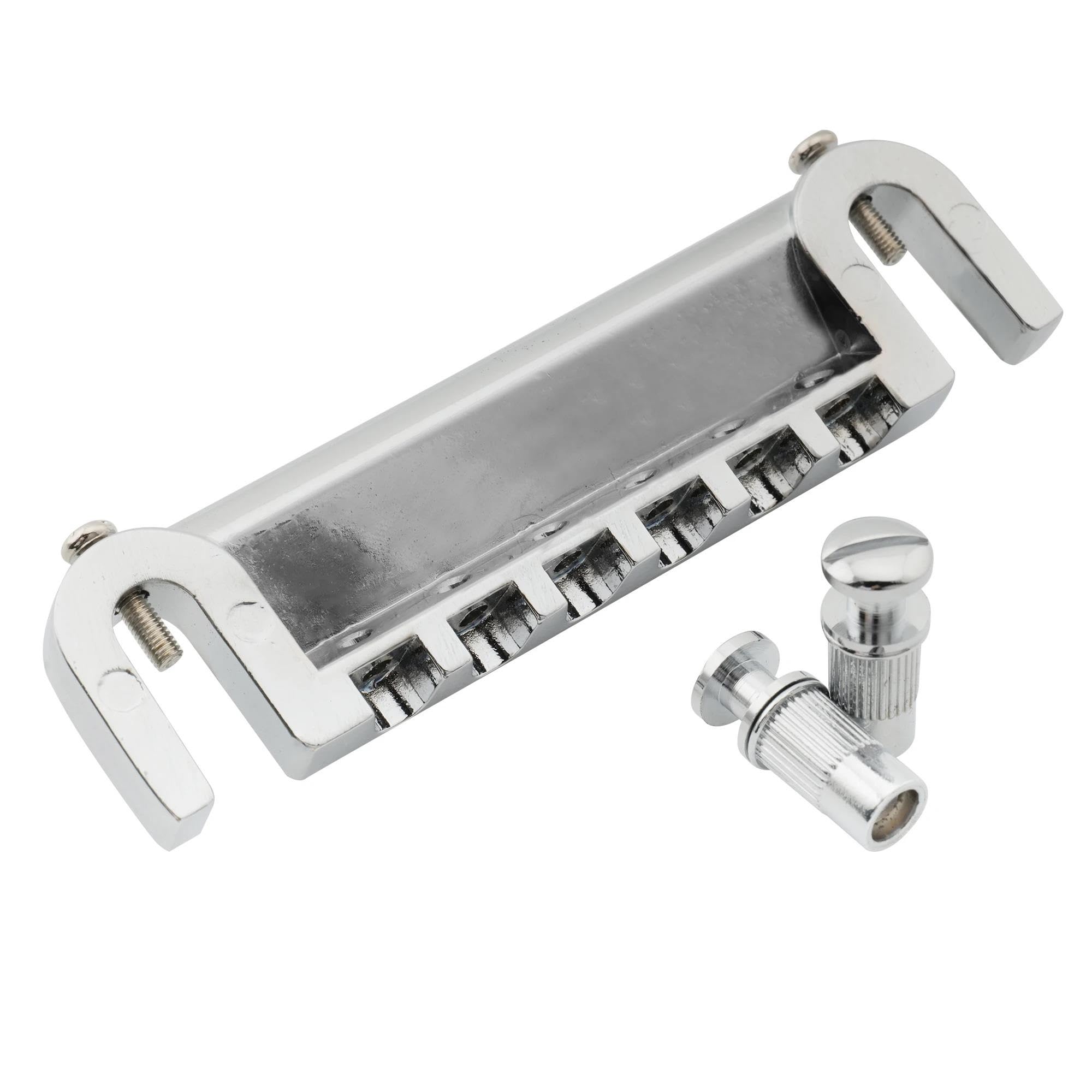 Professionnelle Chevalet De Guitare Cordier De Pont Enveloppant Réglable 52,5 Mm Pour Guitare LP(Chrome)