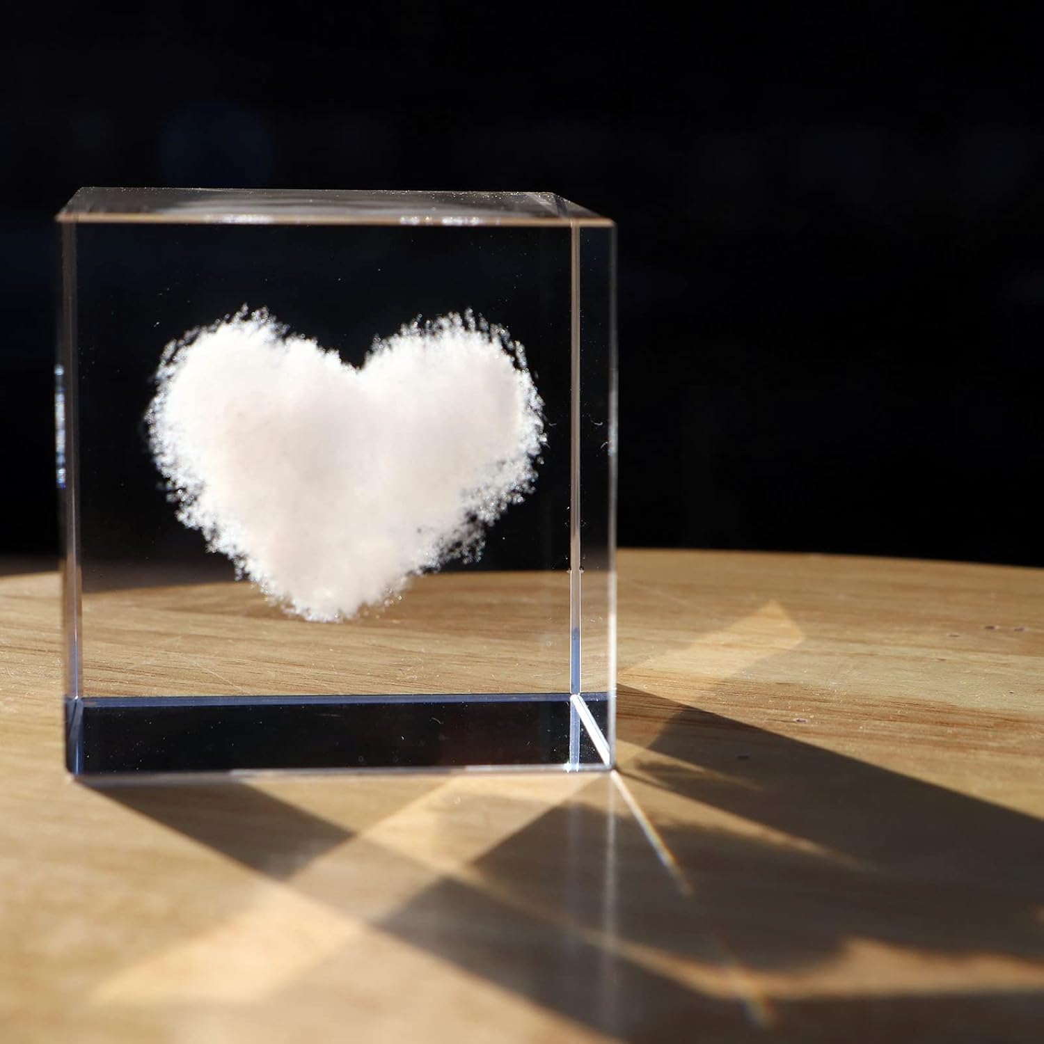 3D Love Heart K9 Glass Cloud Paperweight Crystal Cube Figurines for Home Feng Shui Decoration Ornaments Gift Box for Mother's Day Valentine's Day - Image 4