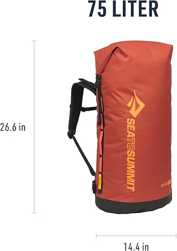 Miniatura 6 de Sea to Summit Big River Dry Mochila con arnés ajustable, 75 litros, color rojo Picante
