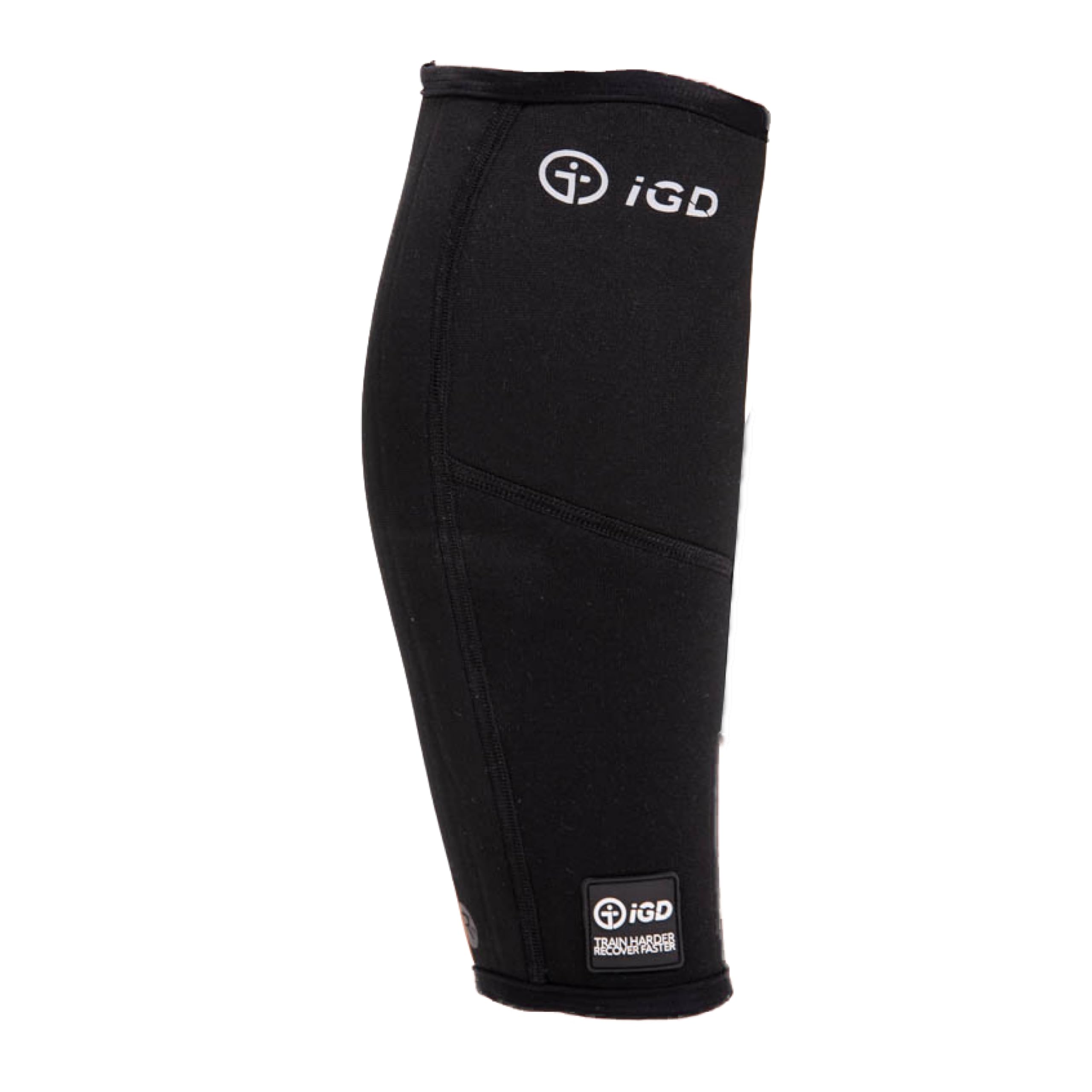 iGDCalf Compression Sleeve for Men and Women with Muscle Recovery Technology and Cramp Reduction, Unrivalled Comfort for the Gym, Cycling, and more, Moisture Wicking (Black)