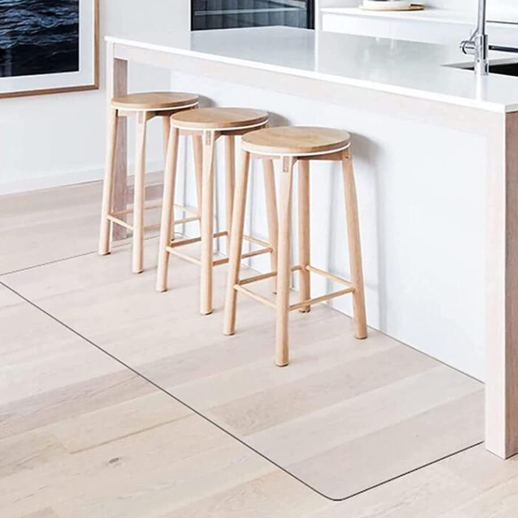 Tappetino trasparente per Sedia Office Tappeto 1,5mm-Moquette Trasparente PVC Tappeto Salvapavimento per Parquet Resistente Ai Graffi Rettangolo Tappeto per Parquet Usato per Famiglia, Ufficio Pavimen