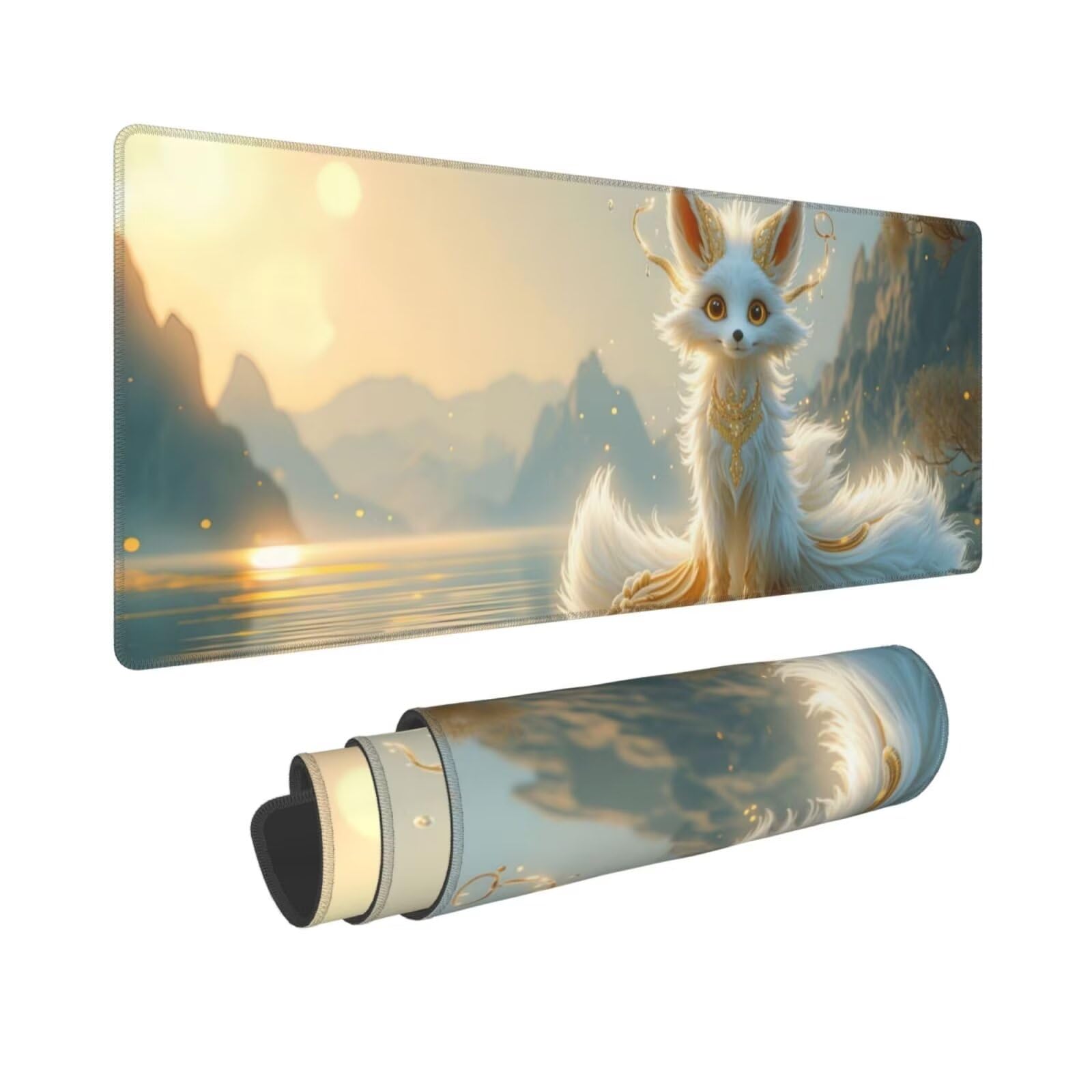 Tappetino Mouse, Tappetino Mouse Gaming Grande XXL 1500x800x3mm Tappetino Scrivania Mouse Pad, Base in Gomma Antiscivolo, Bordi Cuciti, Mousepad per Ufficio e Gaming (una persona astuta e cattiva R386