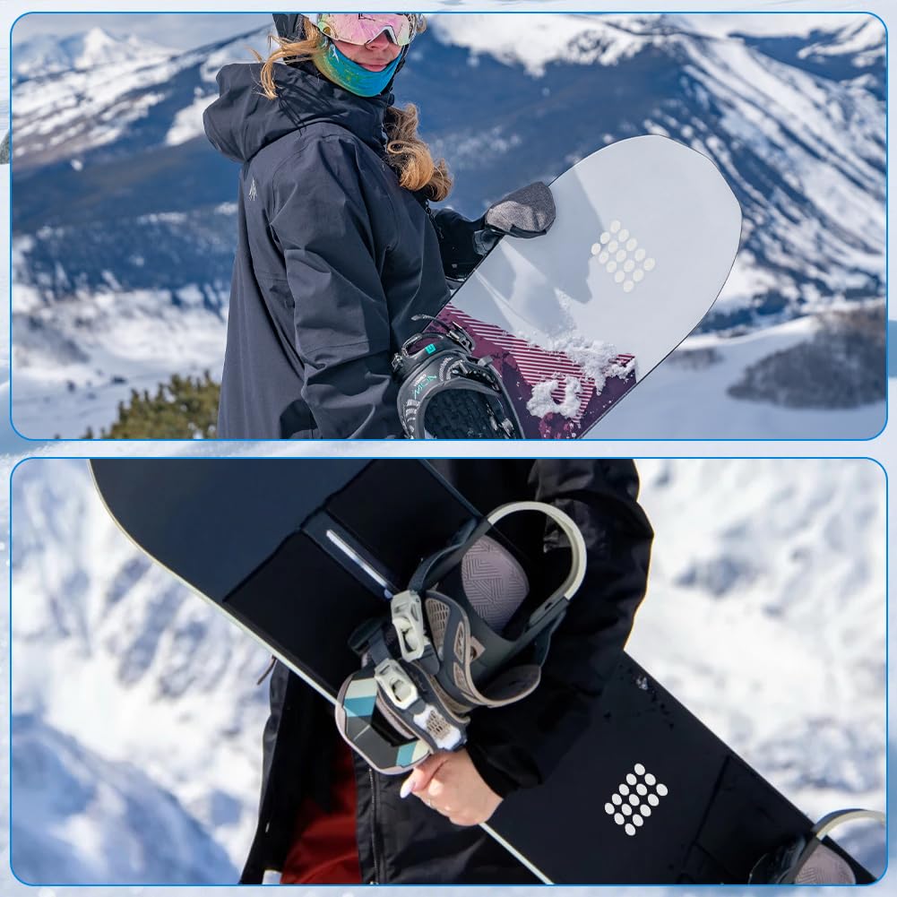 Stomp Pad, Transparent Pad Snowboard Antidérapant, Planches à Neige Grip Pads pour Une Prise Supplémentaire Lors du Snowboard, Accessoires de Ski d’Hiver pour Homme et Femme