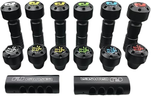 Miniatura 7 de Aosseiye Cubierta de perilla de palanca de cambios de modo de conducción, cubierta de aleación de aluminio, funda para freno de mano para Toyota