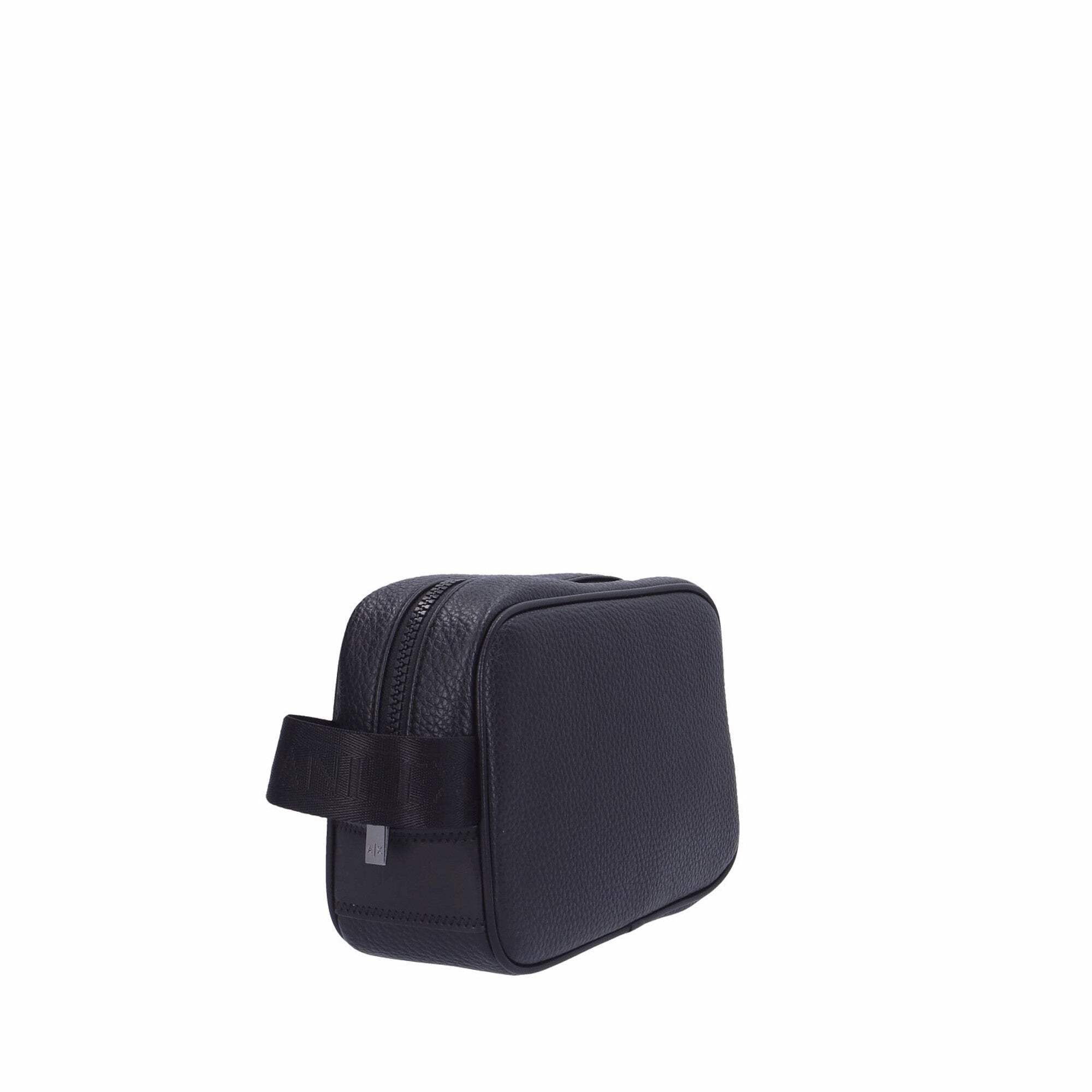 Armani Exchange Pochette nera da uomo con logo UNI