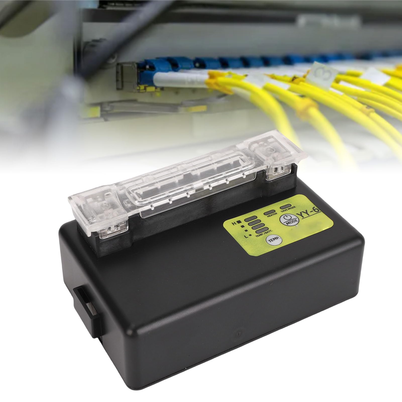 Keenso Empalmador de Fusión Calentador Externo Función Automática Ajustable para Empalme de Fibra óptica de Alta Eficiencia Aluminio 1 Unidad