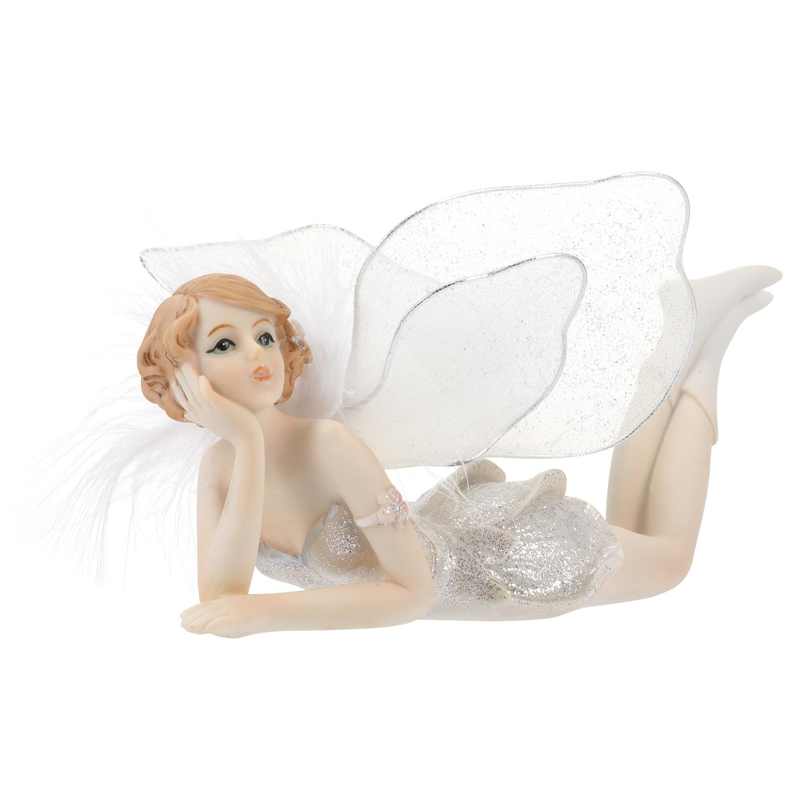 Décoration ange en résine blanche idée cadeau créative pour bureau