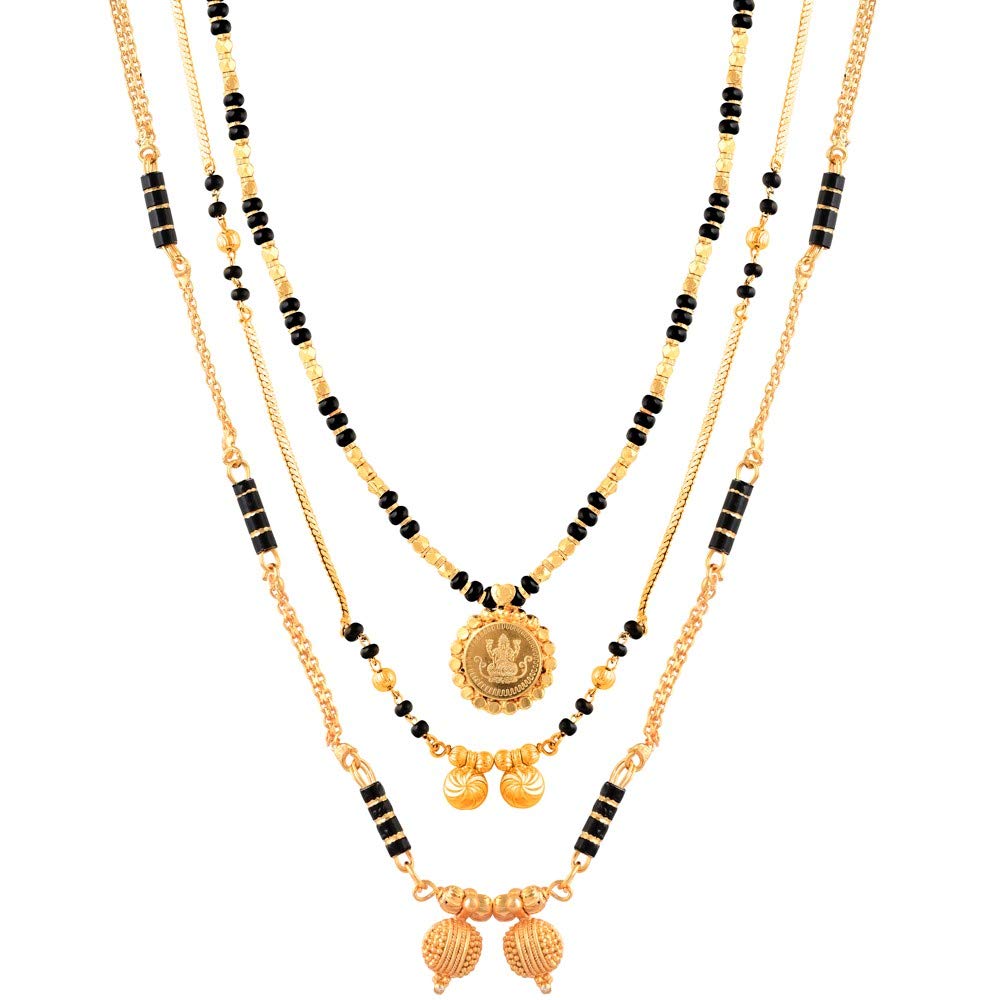 MEENAZ Combo Traditional Temple One Gram Gold Meenakari Copper Brass Wati Mangal sutra Pendant Tanmaniya Black Beads Simple Long Short Mangalsutra Combo Set For Women girls chain -MC-M58 (B08L1ZWLNG) Amazon Price History, Amazon Price Tracker