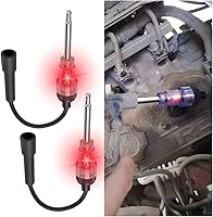 GLSOWEE Inline Spark Plug Tester (2 Pack) - Ignition Coil Spark Light Checker for Cars, Lawnmowers, Small Engines & Motorcycles