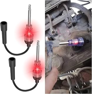 GLSOWEE Inline Spark Plug Tester (2 Pack) - Ignition Coil Spark Light Checker for Cars, Lawnmowers, Small Engines & Motorcycles
