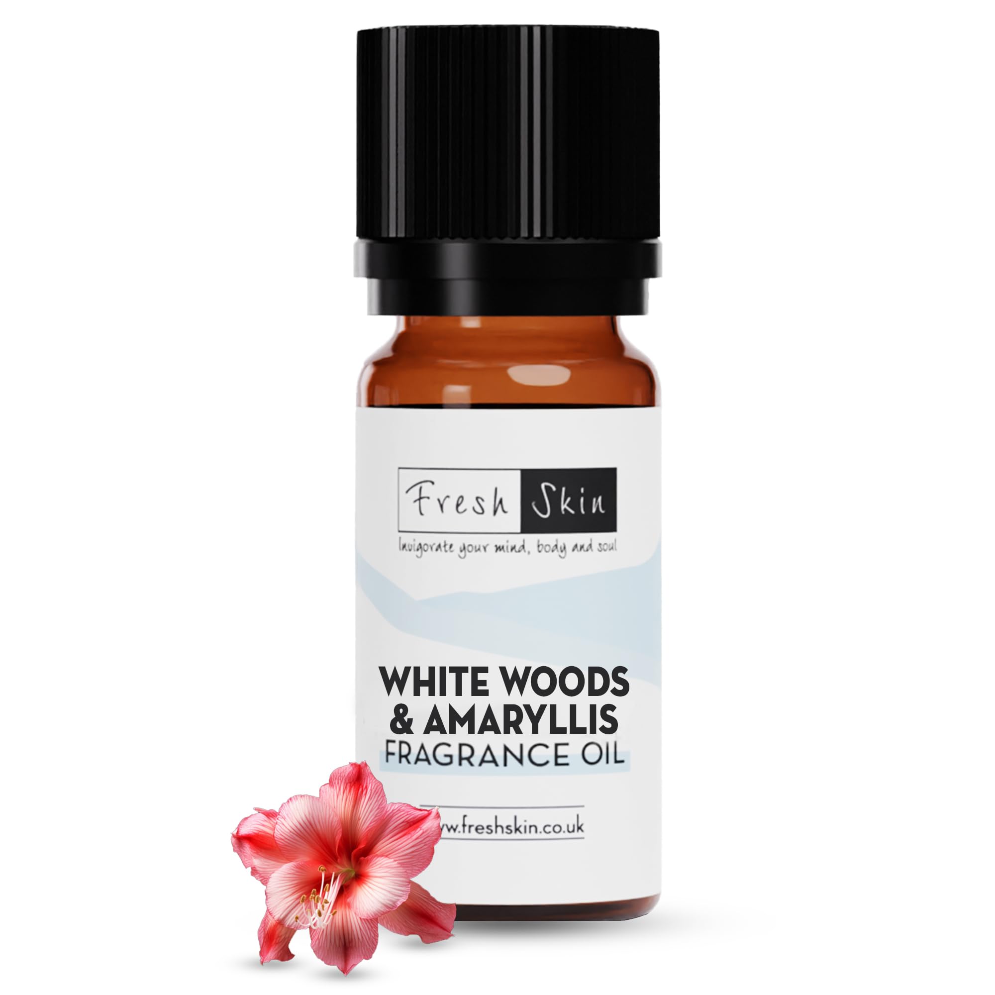 White Woods & Amaryllis 10ml Fragrance Oil Multi Listing - Freshskin Fragrance Oils - Candles, Bath Bombs, Soap Making & Wax Melts - Cosmetic Grade - A Rich, Complex, & Long Lasting Scent!