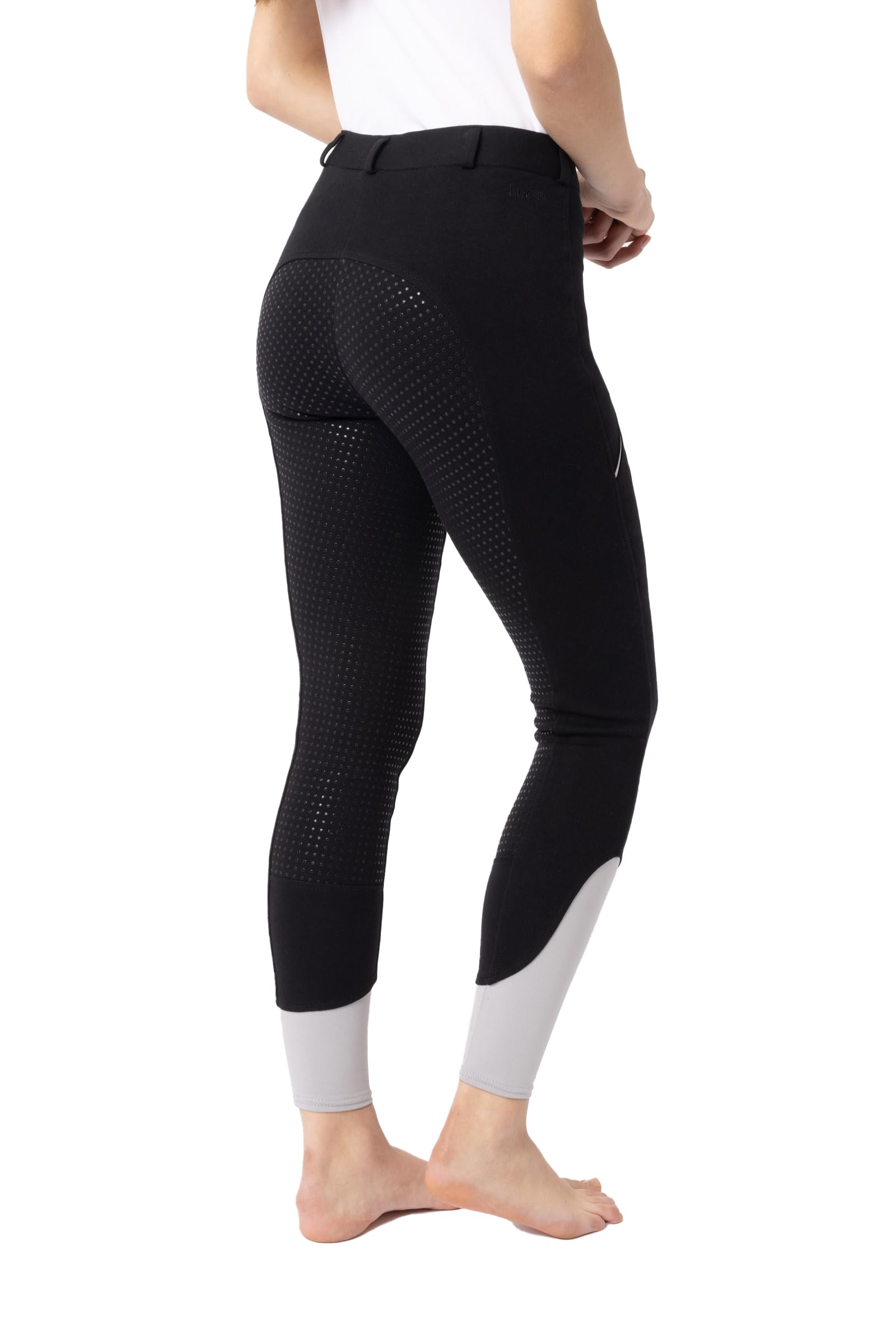 HORZE Pantalón de equitación Mujer Felicia, pantalón de equitación con Asiento Completo y Bolsillo para teléfono