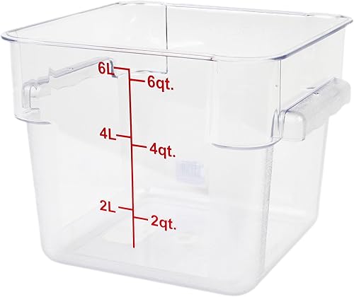 Miniatura 10 de TrueCraftware Tapa cuadrada de plástico rojo para contenedor de 6 y 8 cuartos de galón, contenedor cuadrado de almacenamiento de alimentos, 1 pieza