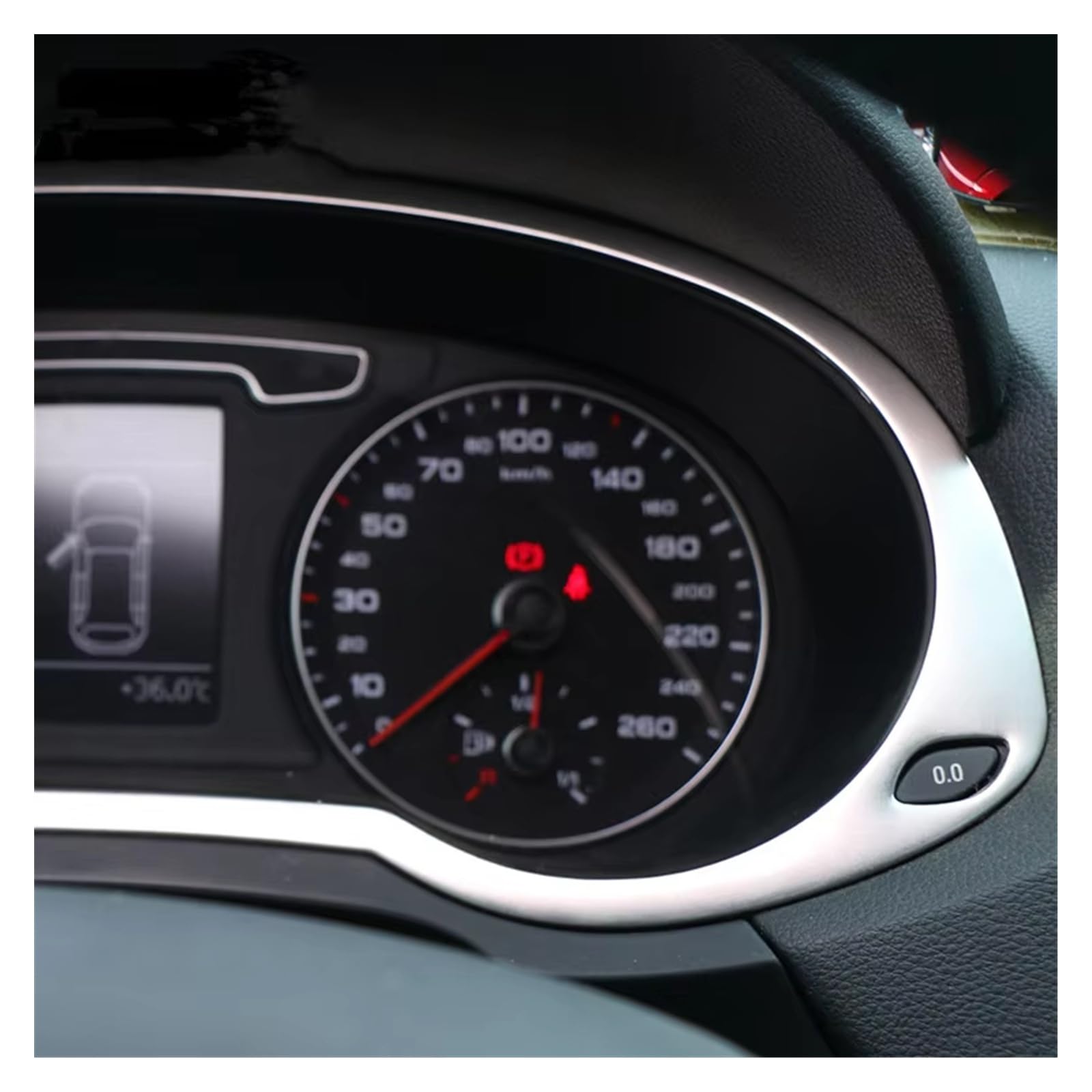 Accessori Auto Interno Per Q3 2013-2017, Copertura Del Contachilometri In Acciaio Inossidabile Per La Cornice Decorativa Del Tachimetro Della Console