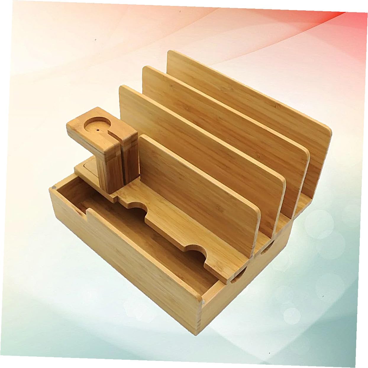 Homoyoyo Support De Chargeur Bois De Bambou pour Montre Support Affichage De Charge pour Montre Connectée Chargeur Pratique Et Élégant