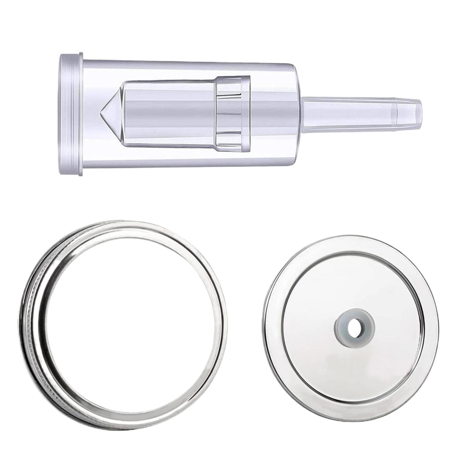 Kit di fermentazione per barattoli Mason a bocca larga, set da 4 coperchi per fermentazione con chiusure ermetiche e pesi in vetro per sottaceti/crauti, set facile per la fermentazione (barattoli non