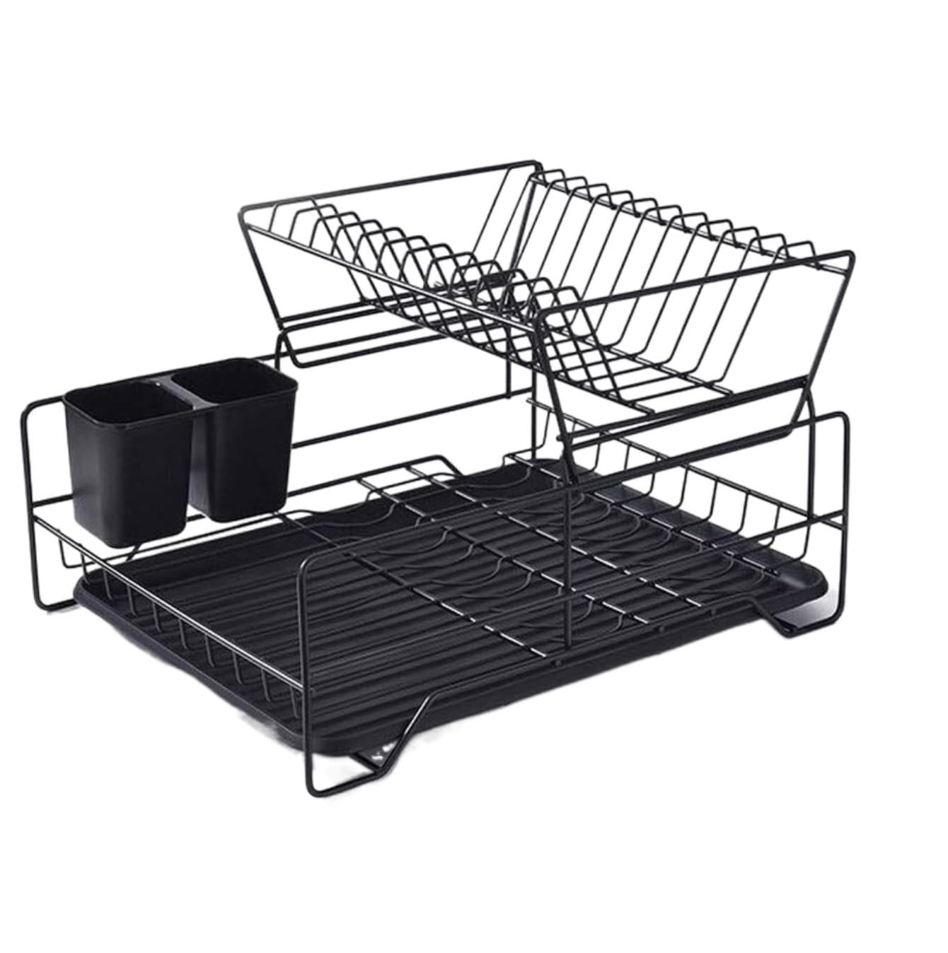 AZHKJKZH Dish Rack Metal Drain Drying Rack Multifunction Dish Storage Kitchen Sink Cutlery Basket For Small Kitchen