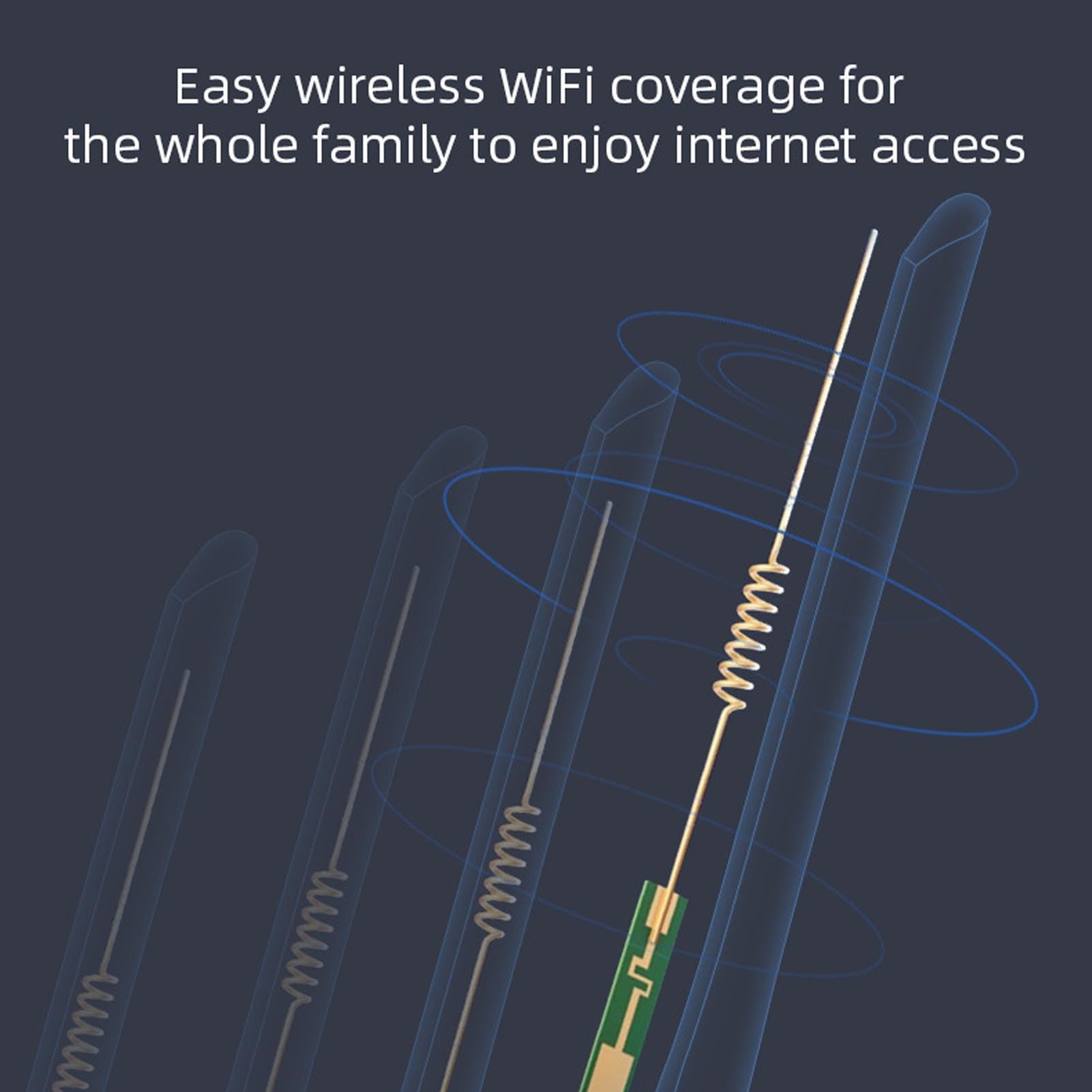 XUMIUZIY Router 4G LTE z WiFi 6, Hotspot CPE 300Mbps, do Użytku Domowego | Router bezprzewodowy z gniazdem karty SIM, 4 antenami do domu, biura i podróży