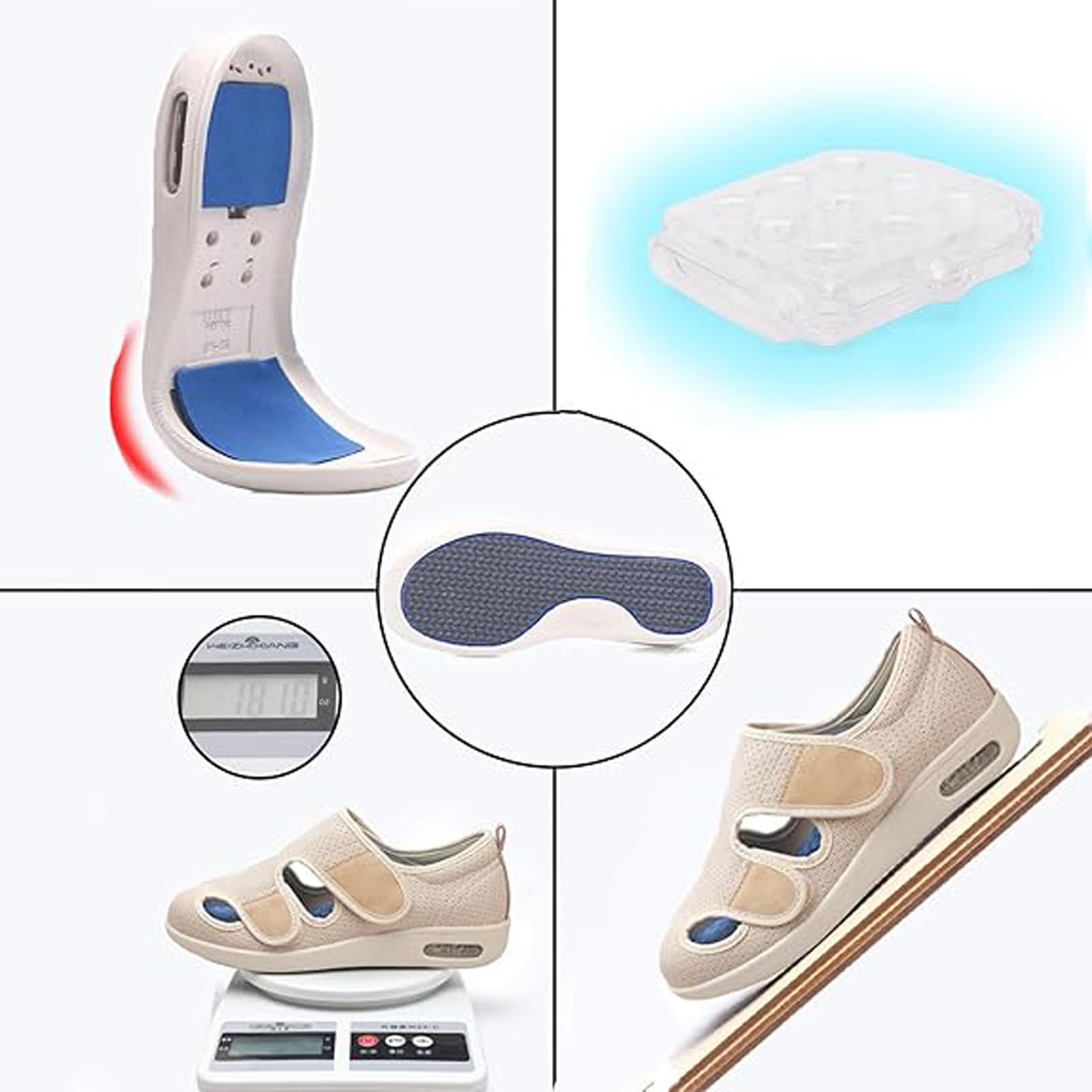Zapatos Diabéticos Ortopédicos, Anchos Ancianos Zapatos Caminar, Zapatos para Casa Ajustables, Deportivos Casuales Zapatos, para Pies Hinchados, Edema, Artritis