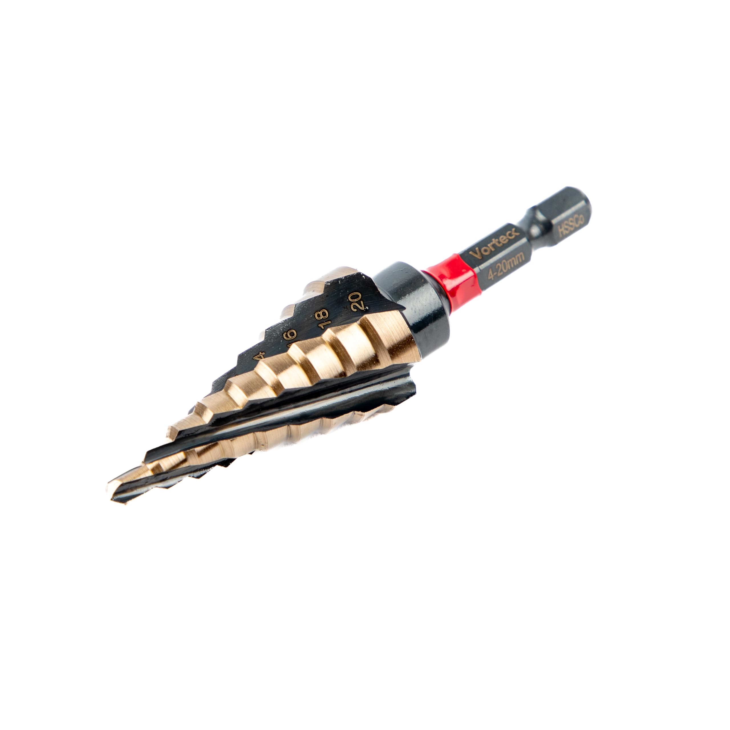 C.K Tools zestaw wierteł fazowych HSS Cobalt 3-częściowy zestaw wierteł stopniowych 4-32 mm, 5% stal szybkotnąca kobaltowa, Quick-Lock sześciokątny trzpień do stali nierdzewnej i blachy, zestaw