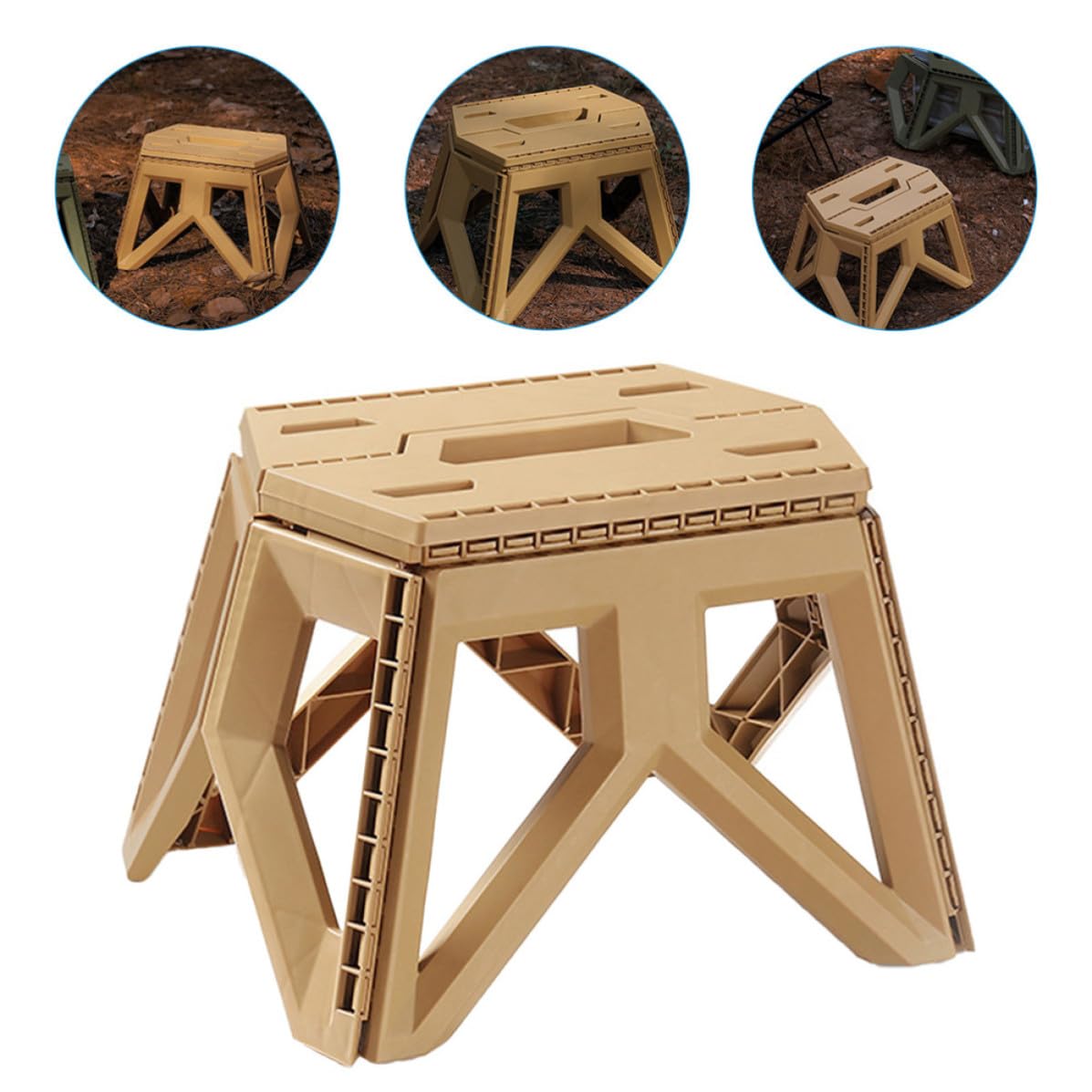 Sgabello Pieghevole per Bambini in Pp, Robusto e Facile da Pulire | Chiusura Compatta, Facile da Riporre, Festa Scuola Decor, Accessori per Campeggio