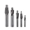 5pcs Counterbore Set High-Speed Steel M3-M8 4 Flutes HSS-AL Straight Shank Counterbore End Mills for Copper, Aluminum, Steel, Cast Iron