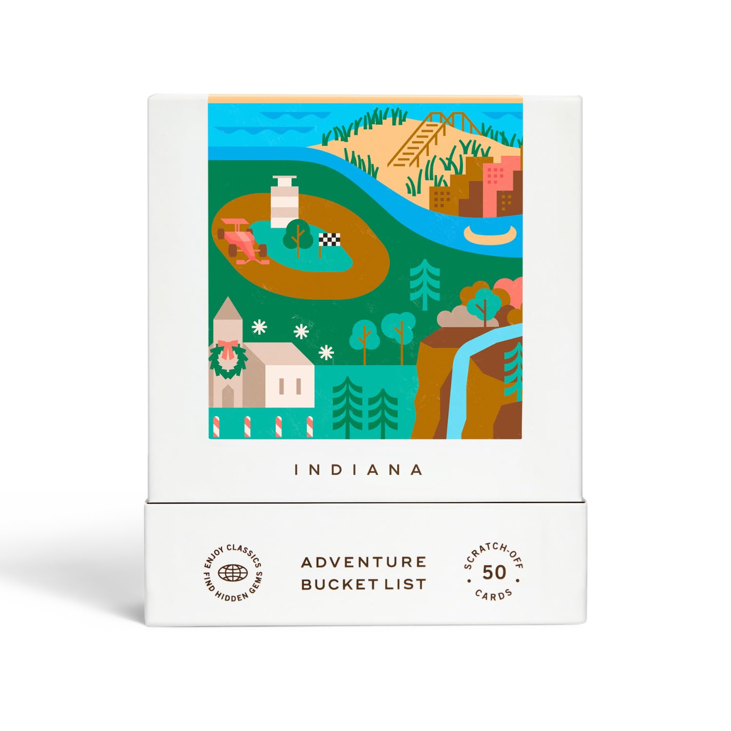 Reach International Outfitters Indiana Adventure Bucket List: 50 Scratch-Off Cards for Outdoor Activities, Tourist Attractions, and Road Trips - Perfect Travel Gift and Guide for Exploring