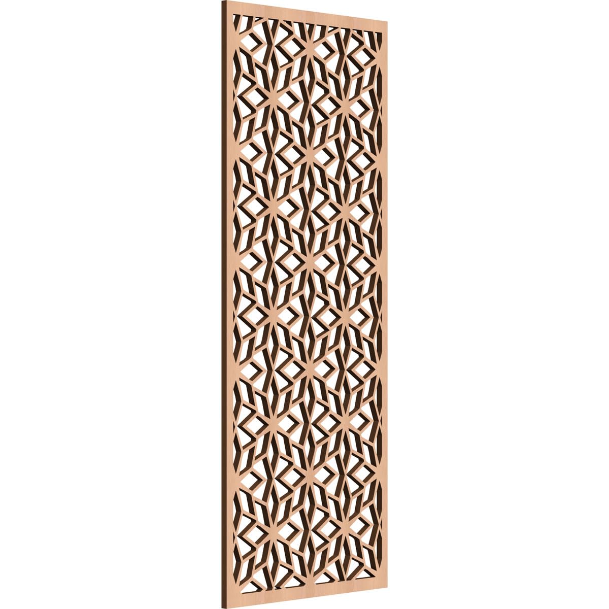 15 3/8"W x 39 3/8"H x 3/8"T Lake Decorative Fretwork Wood Wall Panels, Alder
