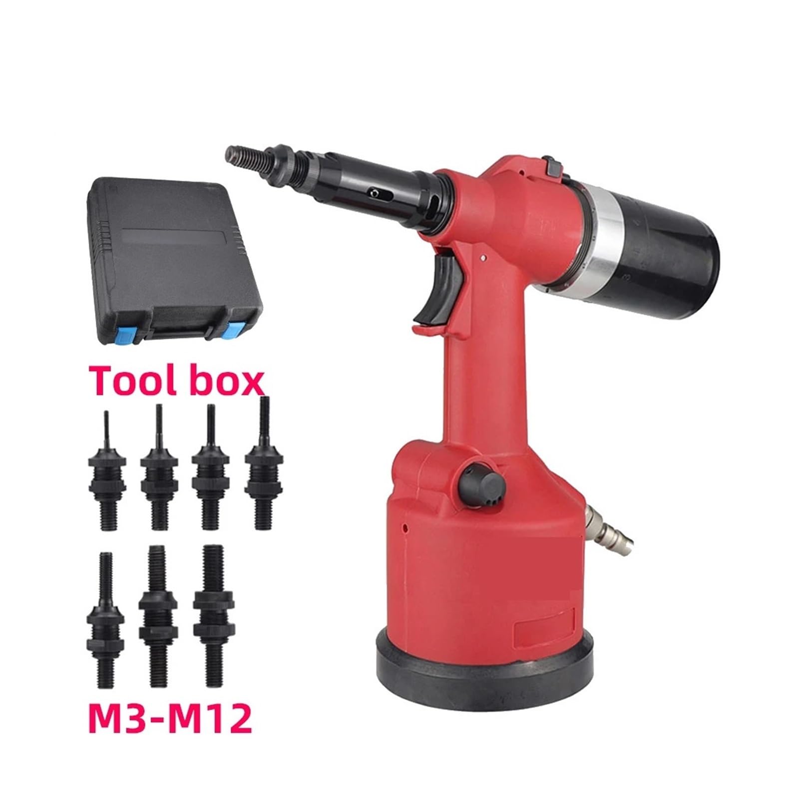 Clavadora, M3 M4 M5 M6 M8 M10 M12 Kit De Pistola For Tuercas De Remaches Neumática Hidráulica Remachadora Automática Herramientas De Aire Máquina Remachadora De Tuercas