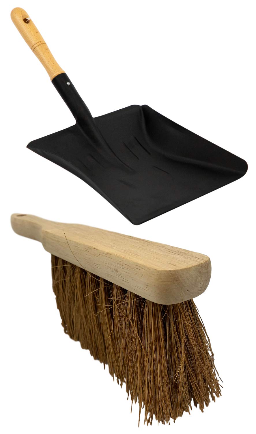 Strong Metal Coal Shovel and Brush Set 9InchWide Metal Shovel Dust