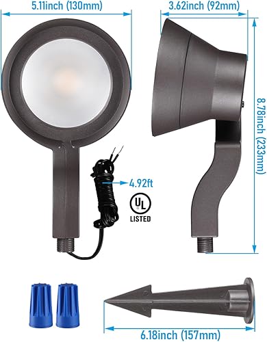 Miniatura 7 de LEONLITE Luces de paisaje de bajo voltaje RGB de 10 W, iluminación de paisaje de lavado de pared que cambia de color, iluminación de paisaje al aire