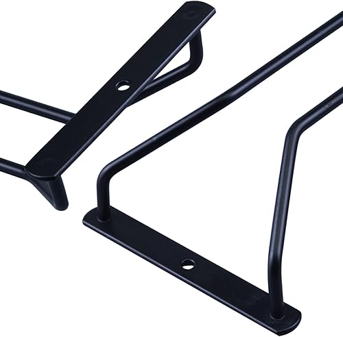 Miniatura 5 de Estante para copas de vino de hierro negro de 13.4 pulgadas debajo del gabinete