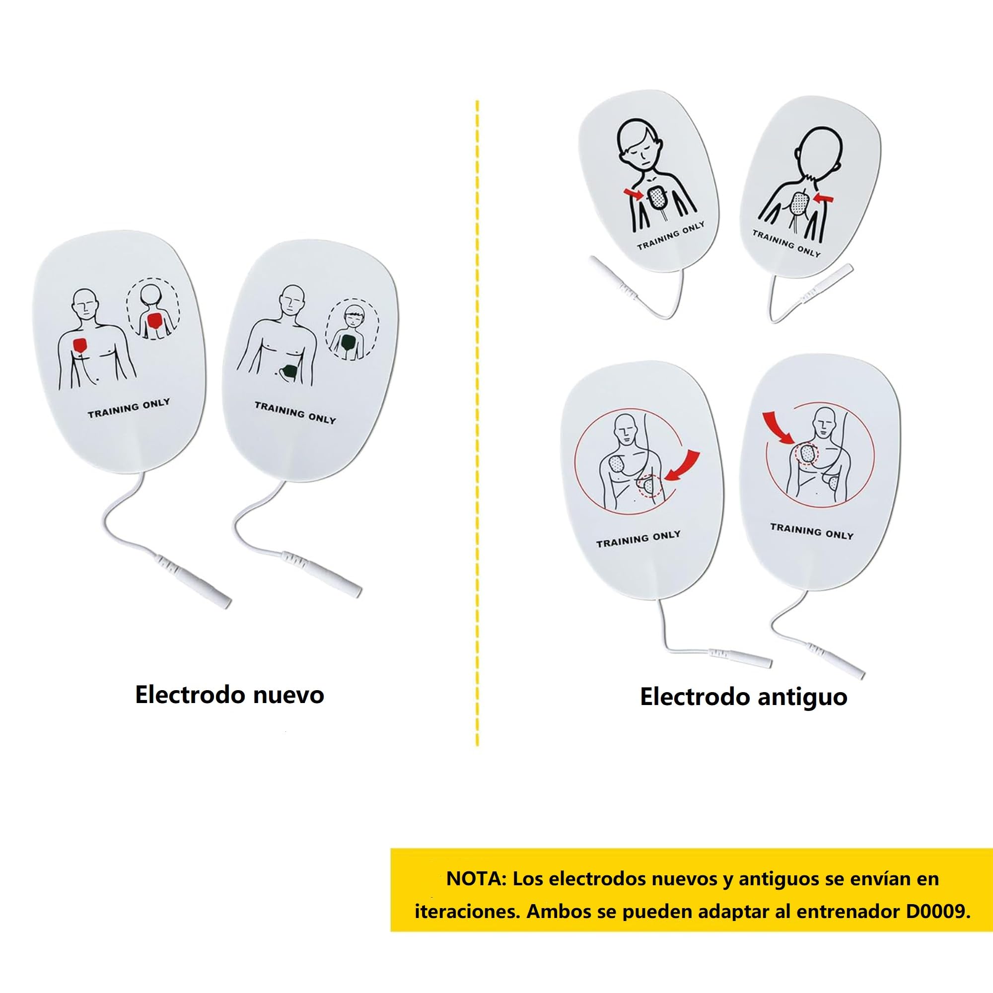Mini AED Trainer, Desfibrilador Entrenamiento Español para la Formación en SBV y DESA, Desfibrilador Formacion para Principiantes en Desfibrilador (XFT-D0009)