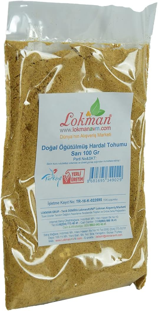 Hardal Tohumu Öğütülmüş Doğal Sarı 100 Gr Paket