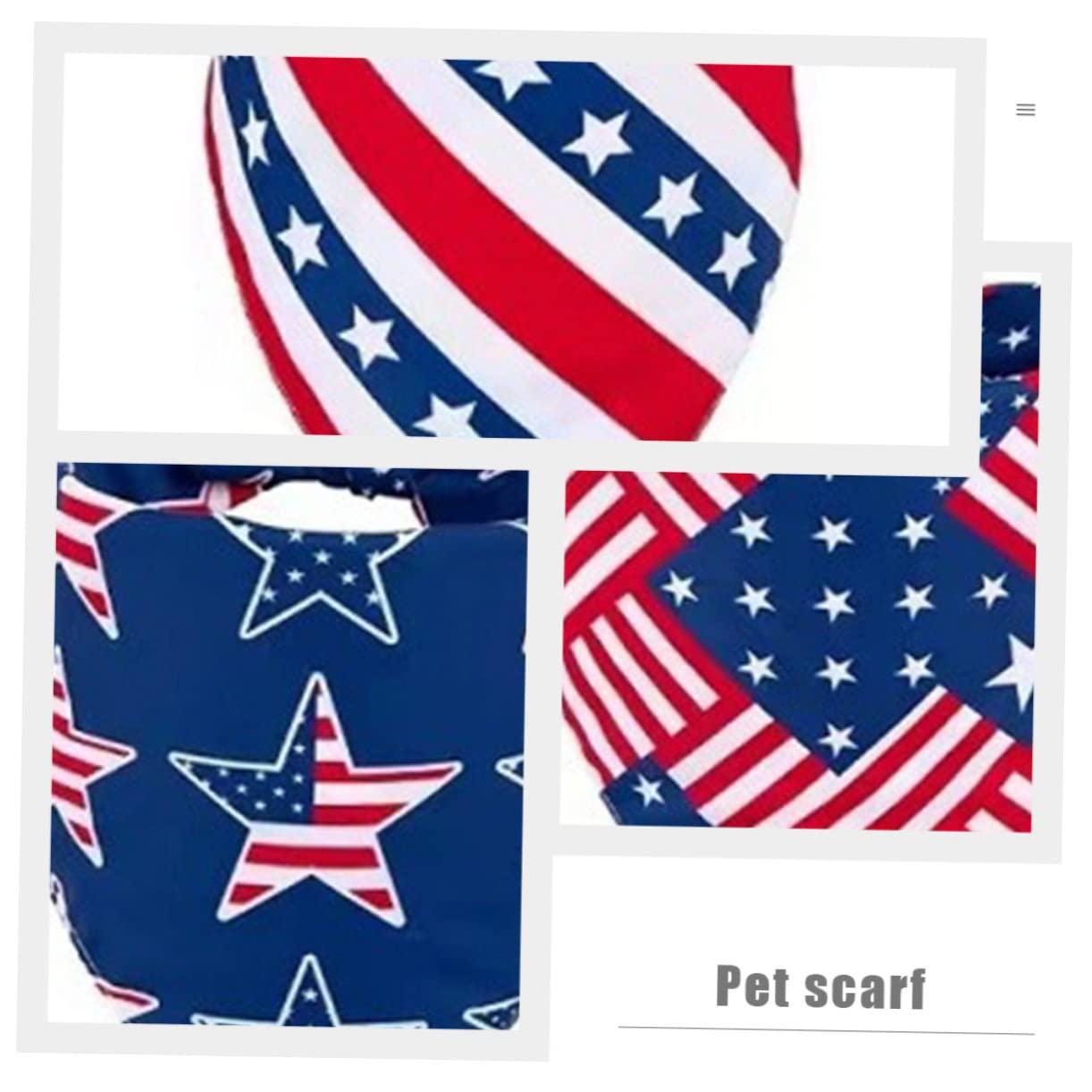 BESPORTBLE 20pièces Bandanas Triangulaires Festifs pour Animaux De Compagnie Écharpes Élégantes pour Chiens Et pour Jour De Indépendance