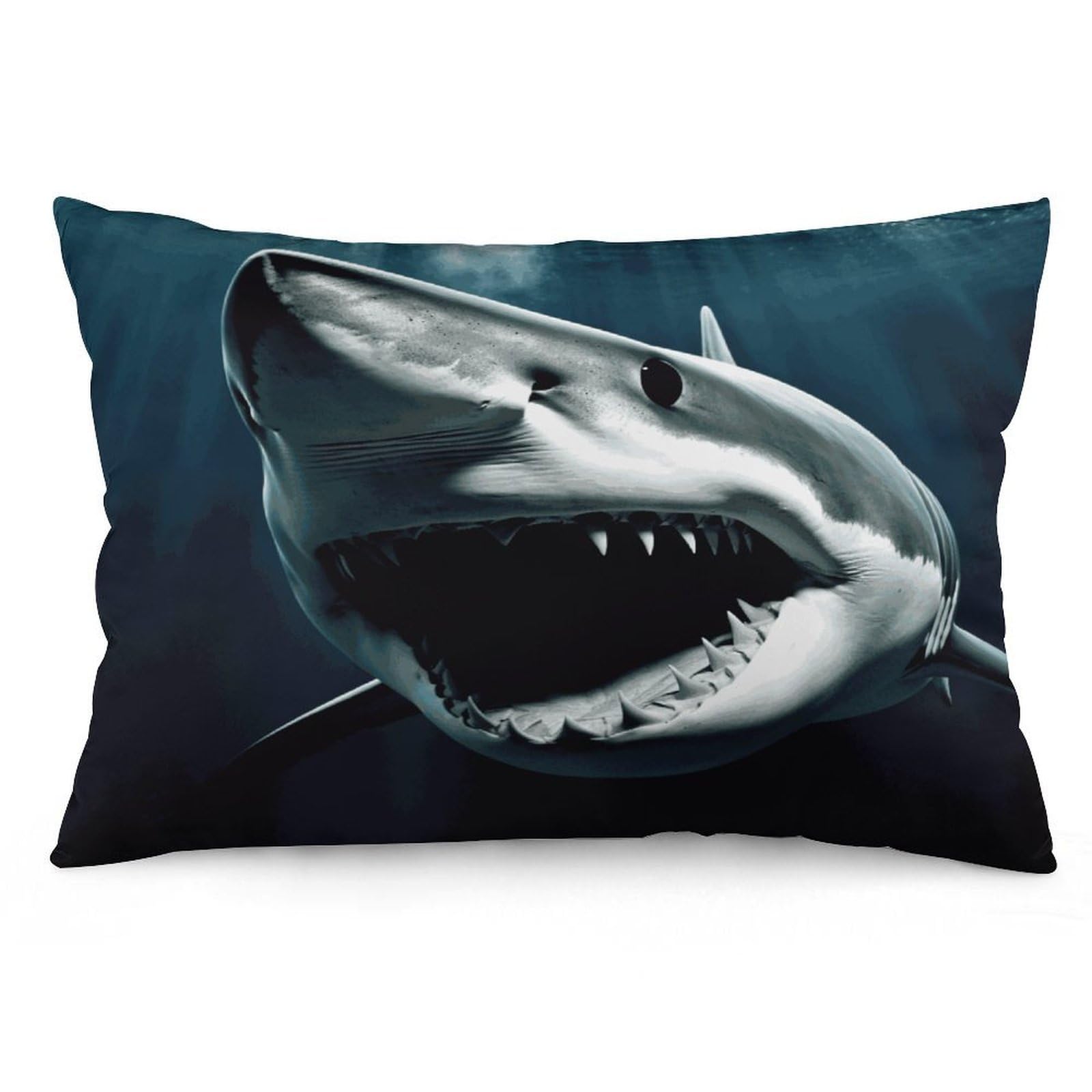 Wsoihfec Style Shark Throw Pillow Covers Decorative, Pillow Cases Soft Plush, Modern Farmhouse Boho Cushion Cover For Bed Couch Sofa Living Room Spring Decor12 X20