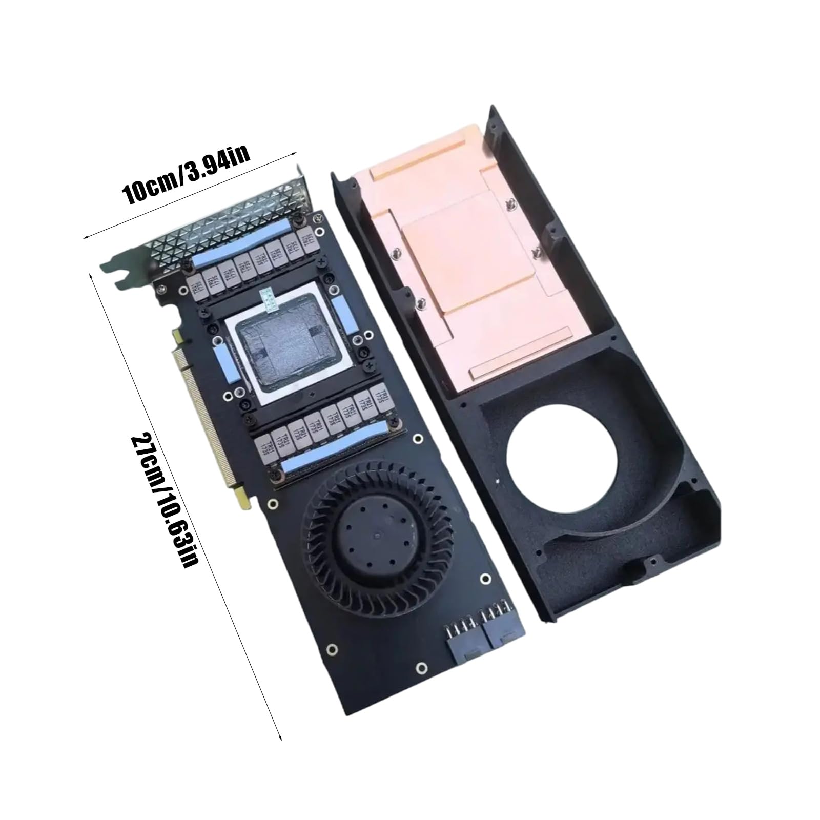 Professioneller SXM2-auf-PCIe-Adapter, SXM2-Kupfer-Lüfter auf PCIE-Adapterkarte, Kühlkörper, GPU-Konverterkarte für V100