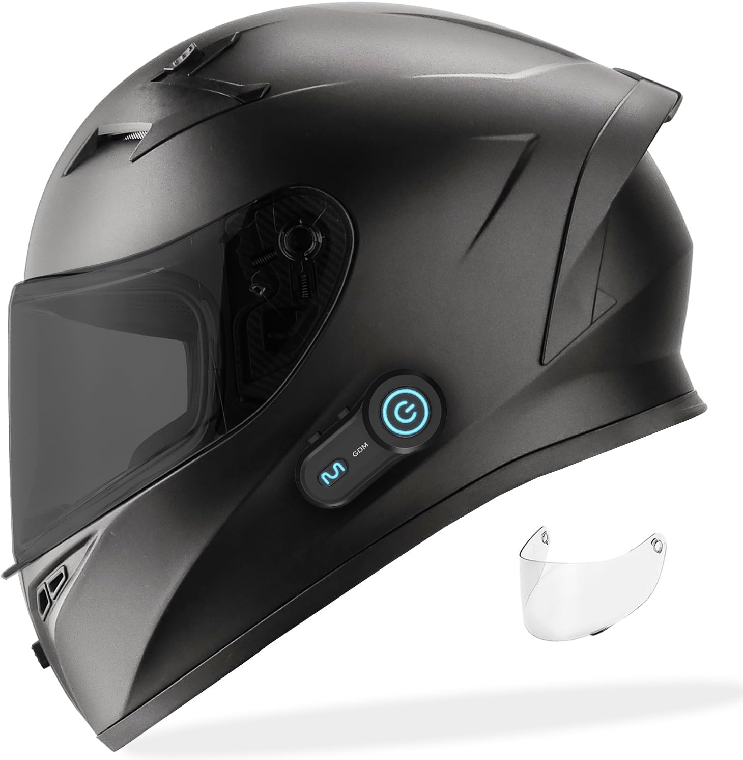 Venom Motorcycle Helmet with GDM HYPERSONIC Bluetooth Intercom