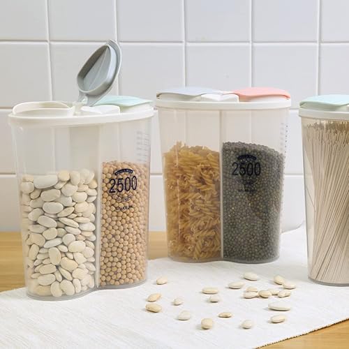 Miniatura 6 de Recipiente hermético para almacenamiento de alimentos de cocina, a prueba de fugas, de plástico, sin BPA, dispensadores de cereales secos con tapas