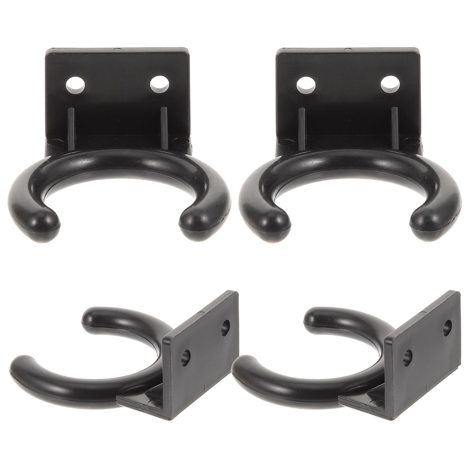 Homoyoyo Crochets Suspendre Maintien Ferme Lot de 4 pour Microphone en Plastique Noir Petit Format Maison ou L'hôtel