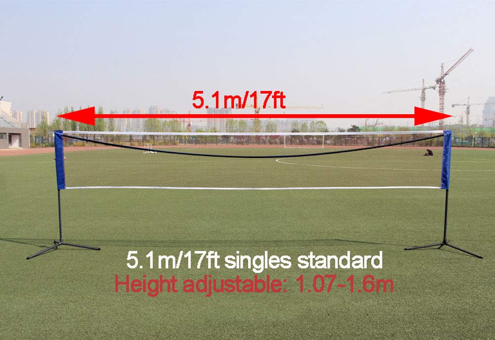 APOE Rete da Tennis Badminton Pallavolo Portatile per Giardino, Pieghevole e Regolabile, Rete da Badminton con Supporto per Sport All'aperto e Indoor Spiaggia, 3m-6m