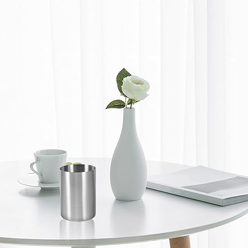 Miniatura 9 de DOITOOL Soporte para cepillos de dientes para baño, vaso de acero inoxidable para cepillo de dientes, vaso de agua, bebidas, taza de cerveza para el