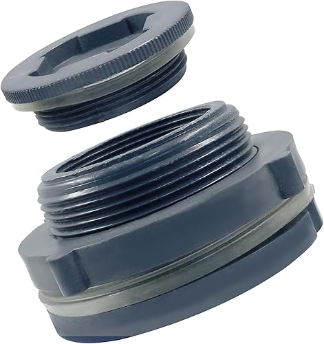 2 "PVC Bulkhead Fitting,1pc plástico tabique accesorios para barriles de lluvia, tanques de agua, acuarios disponible en Yaxa Peru