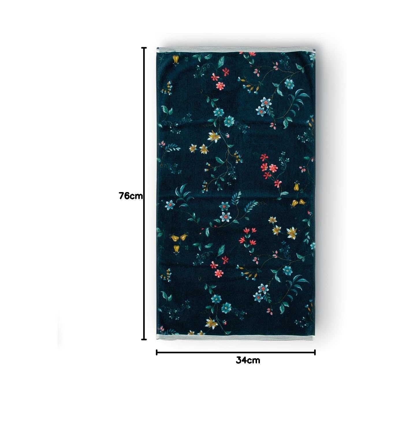 Pip Studio Les Fleurs ręcznik ciemnoniebieski 55 x 100 cm (1 sztuka)