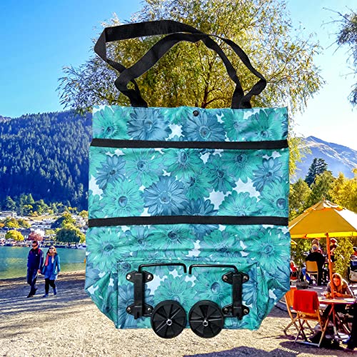 NAUDILIFE Faltbare Einkaufstasche klappbar Seitentaschen, als Einkaufstrolley tragbar Tragetasche nutzbar Faltbare… – Bild 6